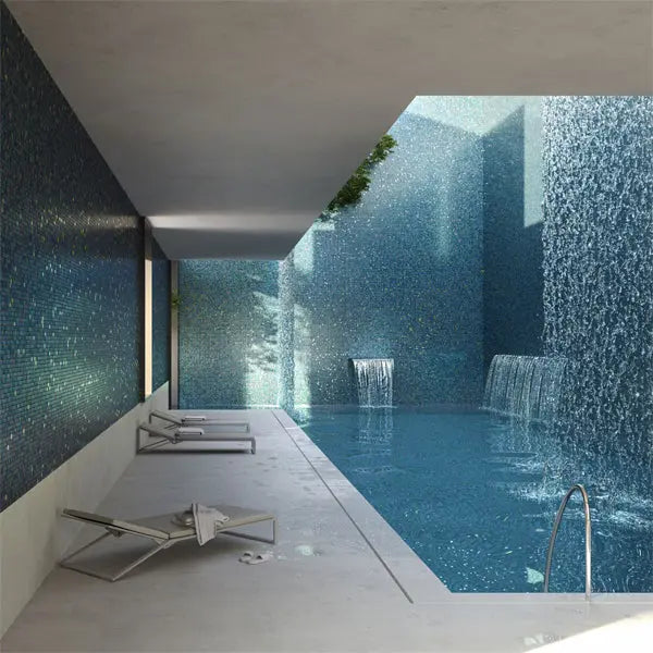 Elite Design Studio - 312x495mm Ezarri Pool Mosaic - Gold Jade Gold 25mm Gloss