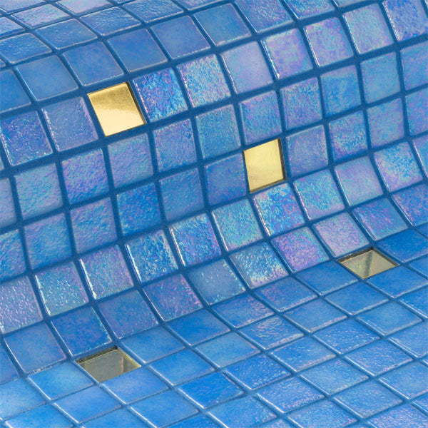 312x495mm Ezarri Pool Mosaic - Gold Ocean Gold 25mm Gloss