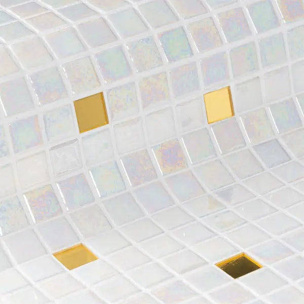 Elite Design Studio - 312x495mm Ezarri Pool Mosaic - Gold Perla Gold 25mm Gloss