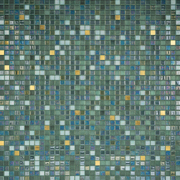 312x495mm Ezarri Pool Mosaic - Gold Tomahawk Gold 25mm Gloss