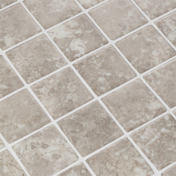 365x365mm Ezarri Pool Mosaic - Zen Stone Ash 50mm Matt