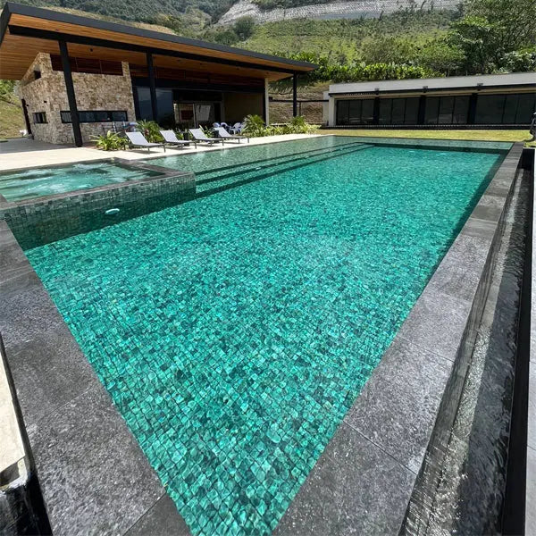 Elite Design Studio - 365x365mm Ezarri Pool Mosaic - Zen Stone Bali Stone 50mm Matt