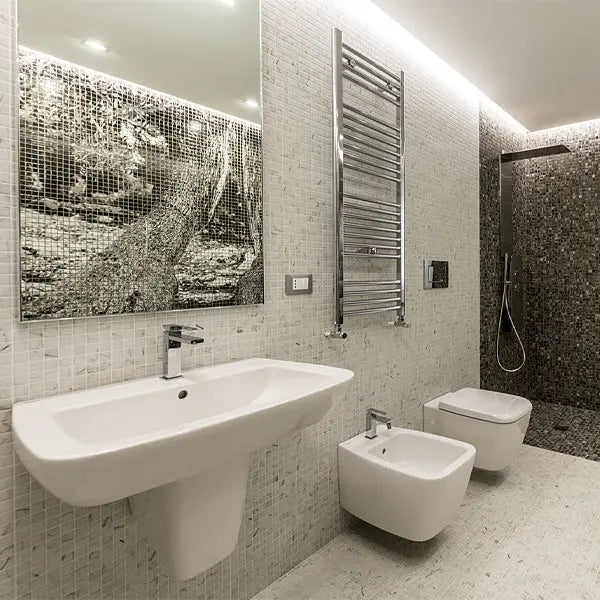 Elite Design Studio - 312x495mm Ezarri Pool Mosaic - Zen Stone Carrara 25mm Safe (Anti-Slip)