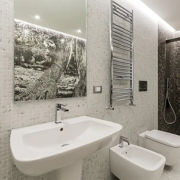 Elite Design Studio - 312x495mm Ezarri Pool Mosaic - Zen Stone Carrara 25mm Safe (Anti-Slip)