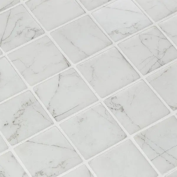 Elite Design Studio - 365x365mm Ezarri Pool Mosaic - Zen Stone Carrara 50mm Matt