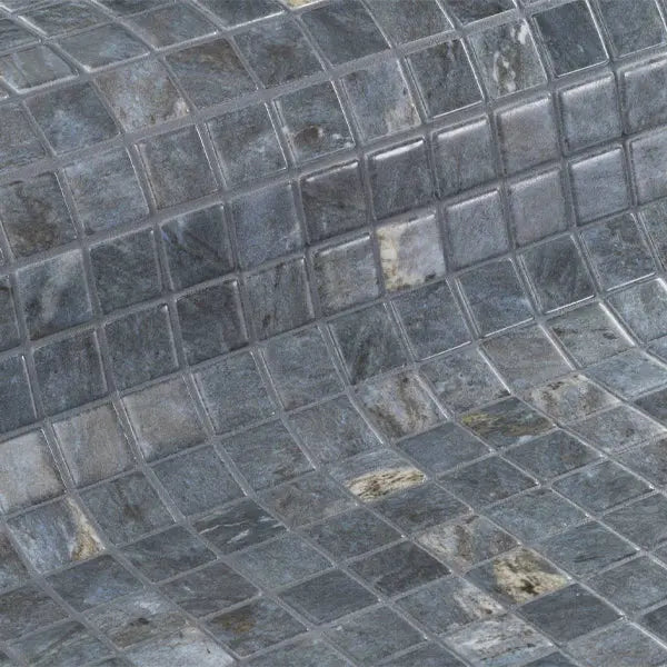 Elite Design Studio - 312x495mm Ezarri Pool Mosaic - Zen Stone Dolerite 25mm Matt