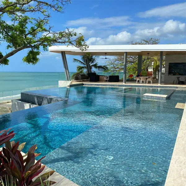 Elite Design Studio - 365x365mm Ezarri Pool Mosaic - Zen Stone Dolerite 50mm Matt