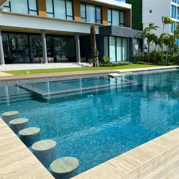 Elite Design Studio - 365x365mm Ezarri Pool Mosaic - Zen Stone Dolerite 50mm Matt