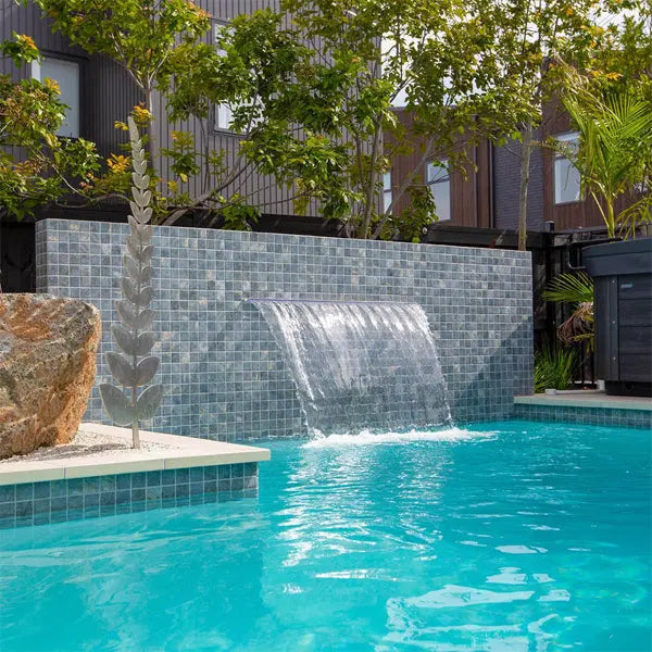 Elite Design Studio - 365x365mm Ezarri Pool Mosaic - Zen Stone Dolerite 50mm Matt
