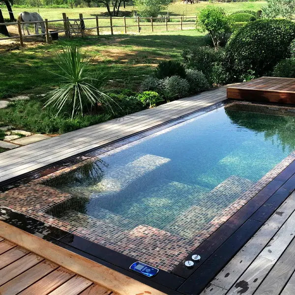 Elite Design Studio - 312x495mm Ezarri Pool Mosaic - Zen Stone Riverstone 25mm Matt