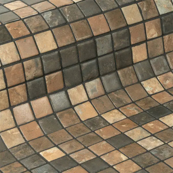 Elite Design Studio - 312x495mm Ezarri Pool Mosaic - Zen Stone Riverstone 25mm Matt