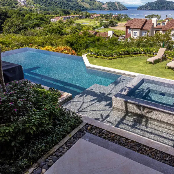 Elite Design Studio - 312x495mm Ezarri Pool Mosaic - Zen Stone Tigrato 25mm Safe (Anti-Slip)