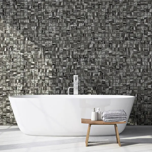 Elite Design Studio - 365x365mm Ezarri Pool Mosaic - Zen Stone Tigrato 50mm Matt
