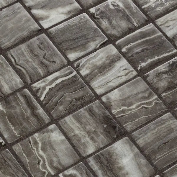 Elite Design Studio - 365x365mm Ezarri Pool Mosaic - Zen Stone Tigrato 50mm Matt