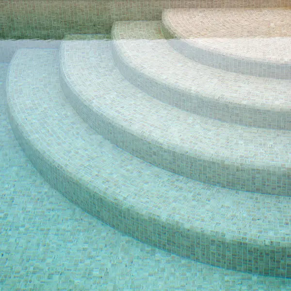 Elite Design Studio - 312x495mm Ezarri Pool Mosaic - Zen Stone Travertino 25mm Safe (Anti-Slip)