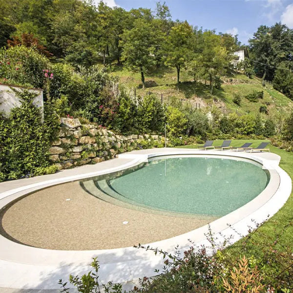 Elite Design Studio - 312x495mm Ezarri Pool Mosaic - Zen Stone Travertino 25mm Safe (Anti-Slip)