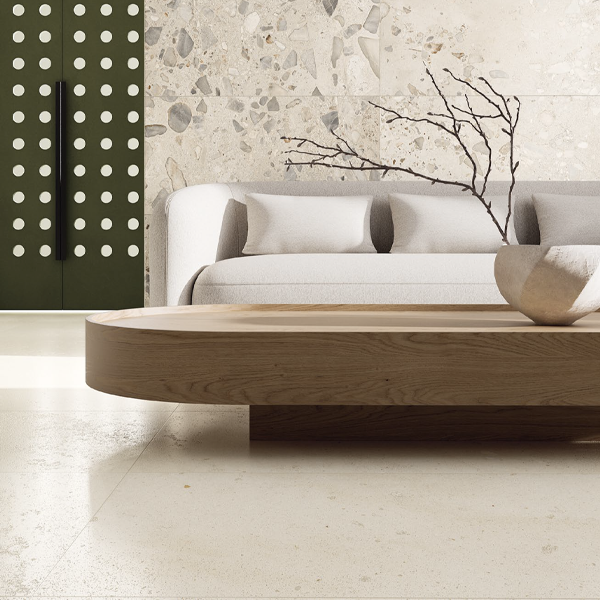 604x604mm Ceramica Fioranese - I Ciottoli Sabbia Avorio