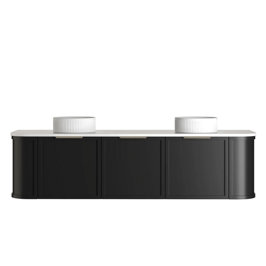Otti - 1788wx450hx452d Hampshire Satin Black 1800mm Wall Hung Vanity (Cabinet Only)