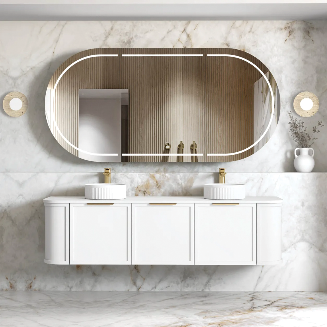 Otti - 1788wx450hx452d Hampshire Satin White 1800mm Wall Hung Vanity (Cabinet Only)