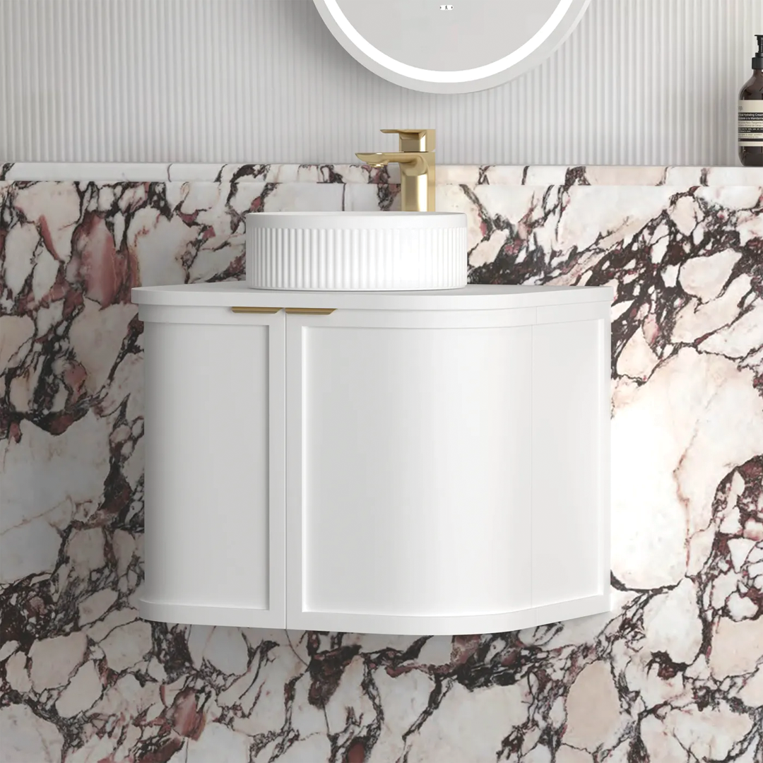 Otti - 592wx450hx452d Hampshire Satin White 600mm Wall Hung Vanity (Cabinet Only)