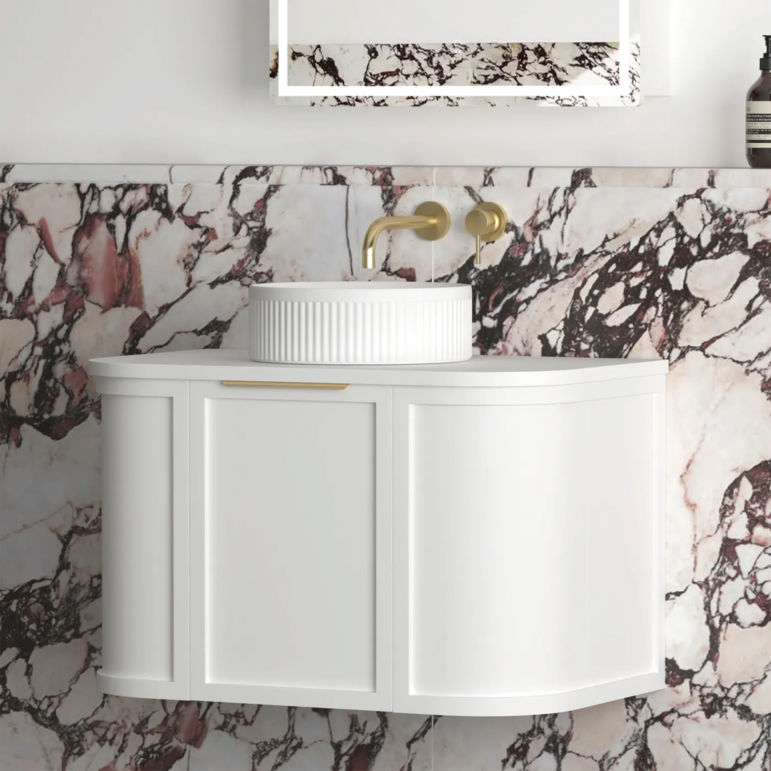 Otti - 738wx450hx452d Hampshire Satin White 750mm Wall Hung Vanity (Cabinet Only)