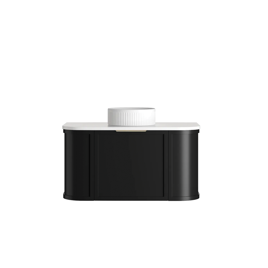 Otti - 888wx450hx452d Hampshire Satin Black 900mm Wall Hung Vanity (Cabinet Only)