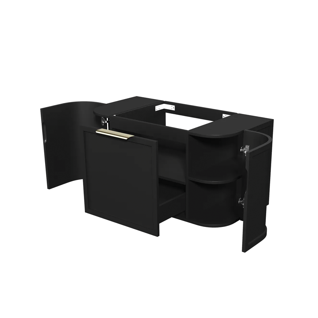 Otti - 888wx450hx452d Hampshire Satin Black 900mm Wall Hung Vanity (Cabinet Only)