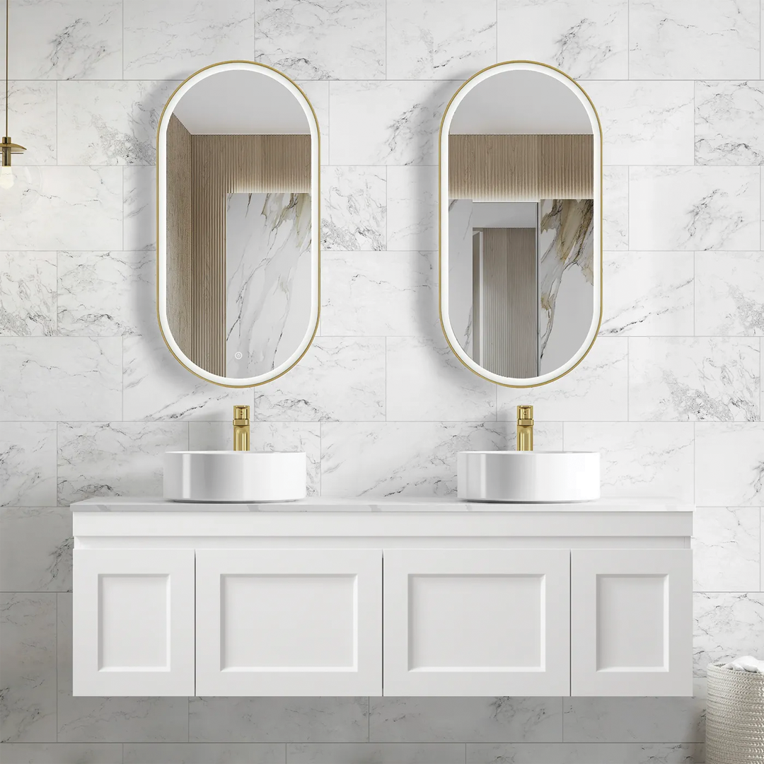 Otti - 1500wx445hx455d Hampton Mark II Satin White 1500mm Wall Hung Vanity (Cabinet Only)
