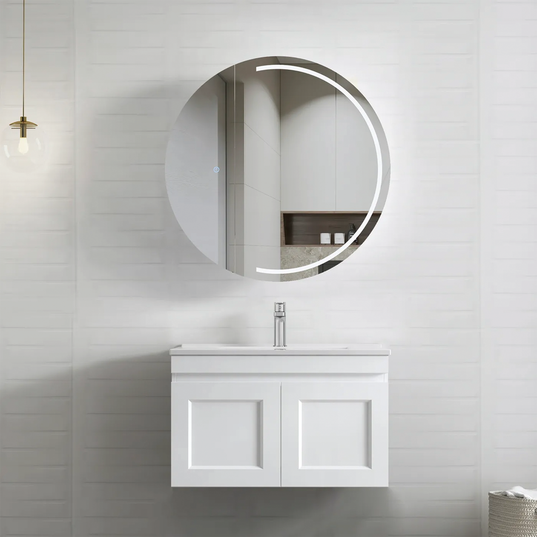 Otti - 750wx445hx455d Hampton Mark II Satin White 750mm Wall Hung Vanity (Cabinet Only)