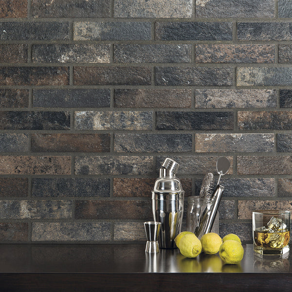 60x250mm Rondine - Bristol Dark Bricks