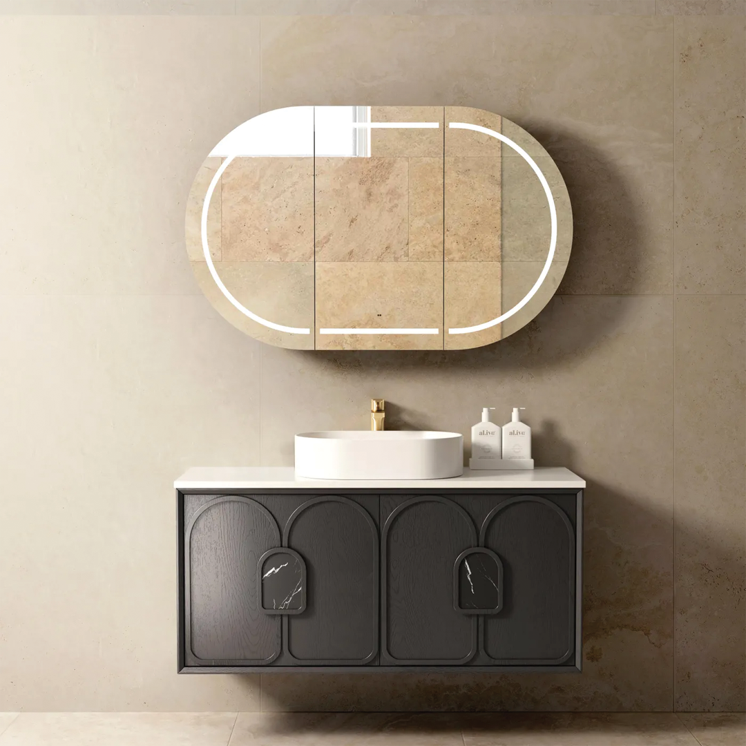 Otti - 1190wx550hx460d Laguna 1200mm Black Oak Wall Hung Vanity (Cabinet Only)