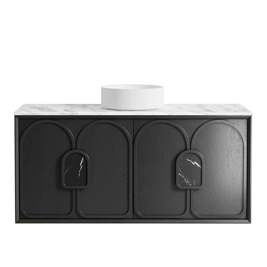 Otti - 1190wx550hx460d Laguna 1200mm Black Oak Wall Hung Vanity (Cabinet Only)