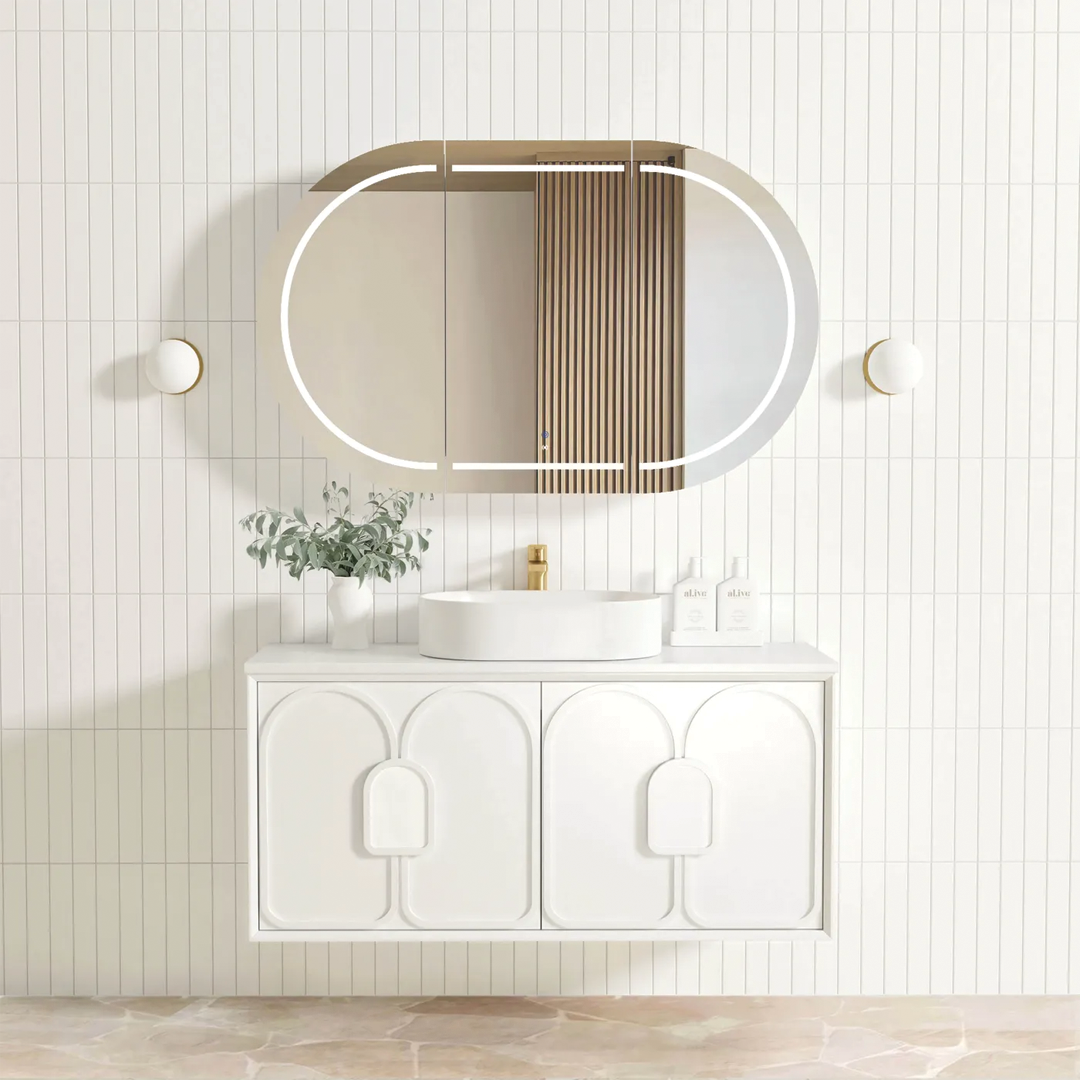 Otti - 1190wx550hx460d Laguna 1200mm Matt White Wall Hung Vanity (Cabinet Only)