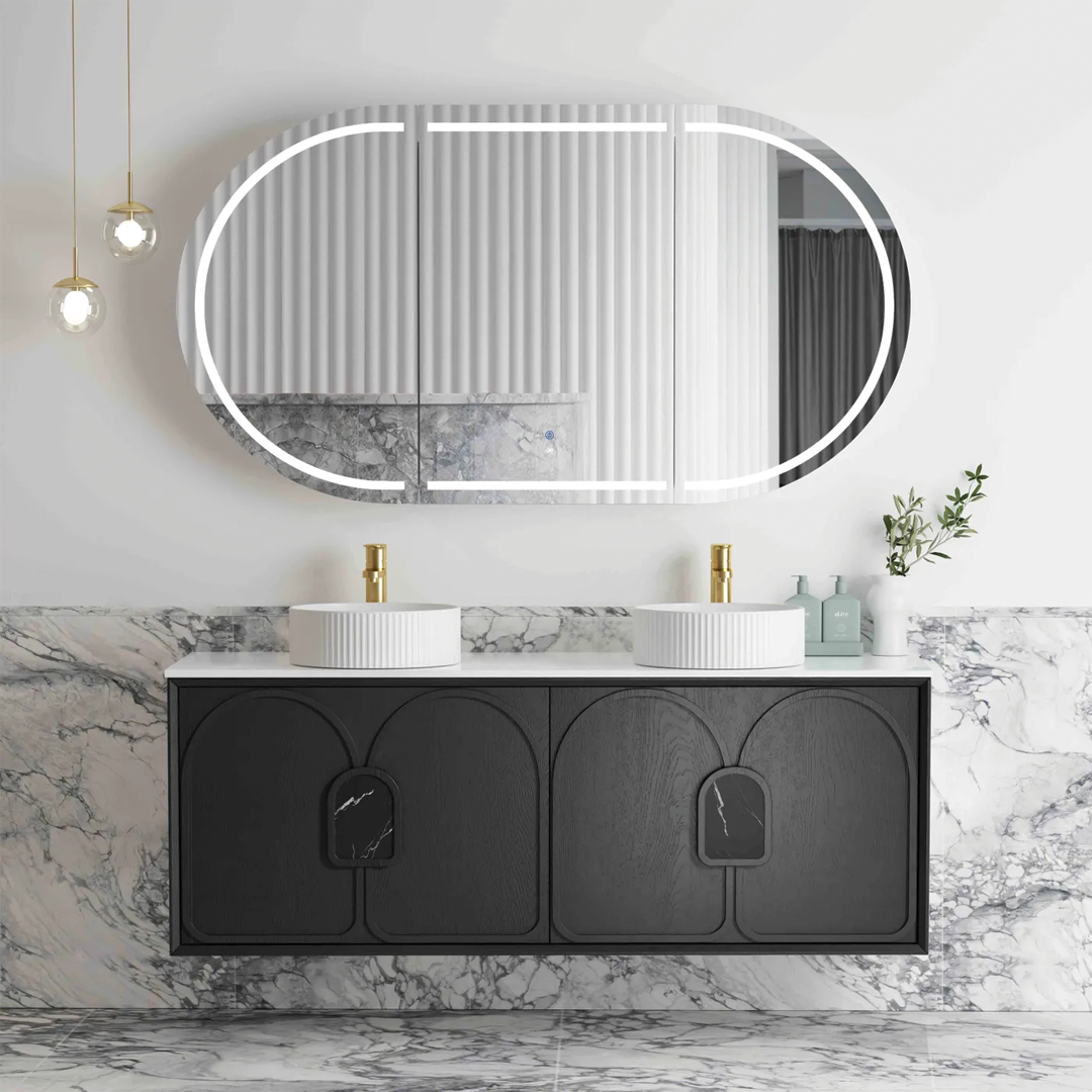 Otti - 1490wx550hx460d Laguna 1500mm Black Oak Wall Hung Vanity (Cabinet Only)