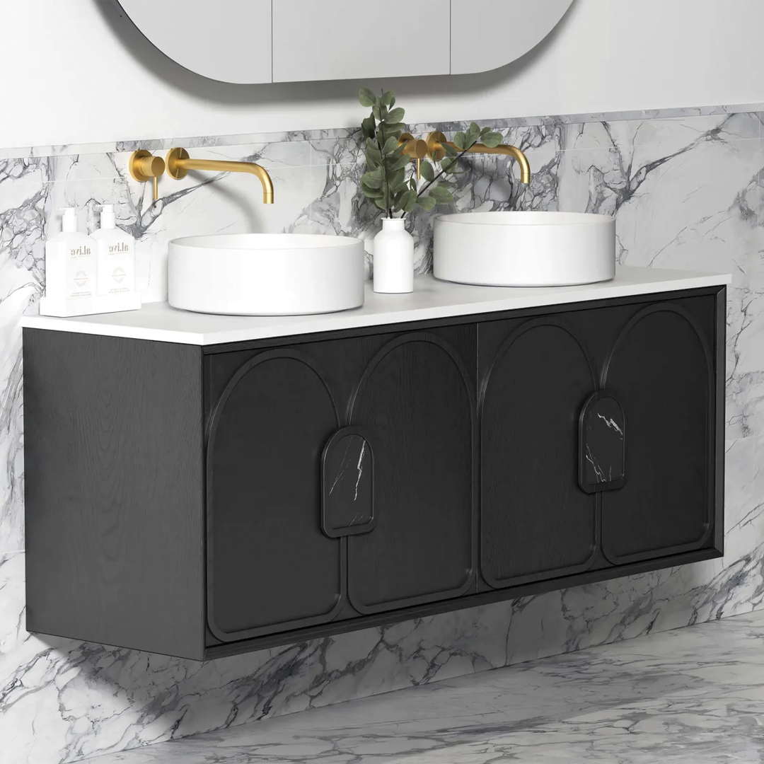 Otti - 1490wx550hx460d Laguna 1500mm Black Oak Wall Hung Vanity (Cabinet Only)