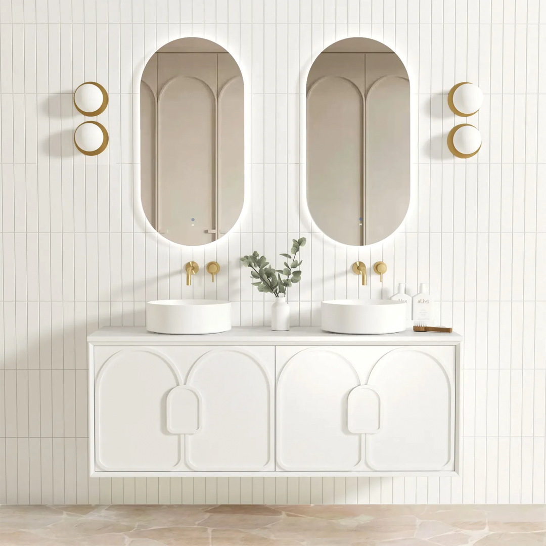 Otti - 1490wx550hx460d Laguna 1500mm Matt White Wall Hung Vanity (Cabinet Only)