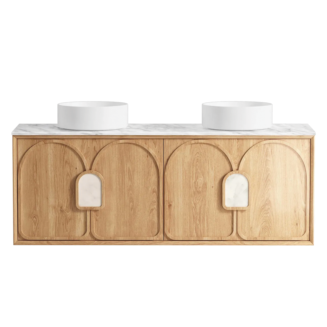 Otti - 1490wx550hx460d Laguna 1500mm Natural Oak Wall Hung Vanity (Cabinet Only)