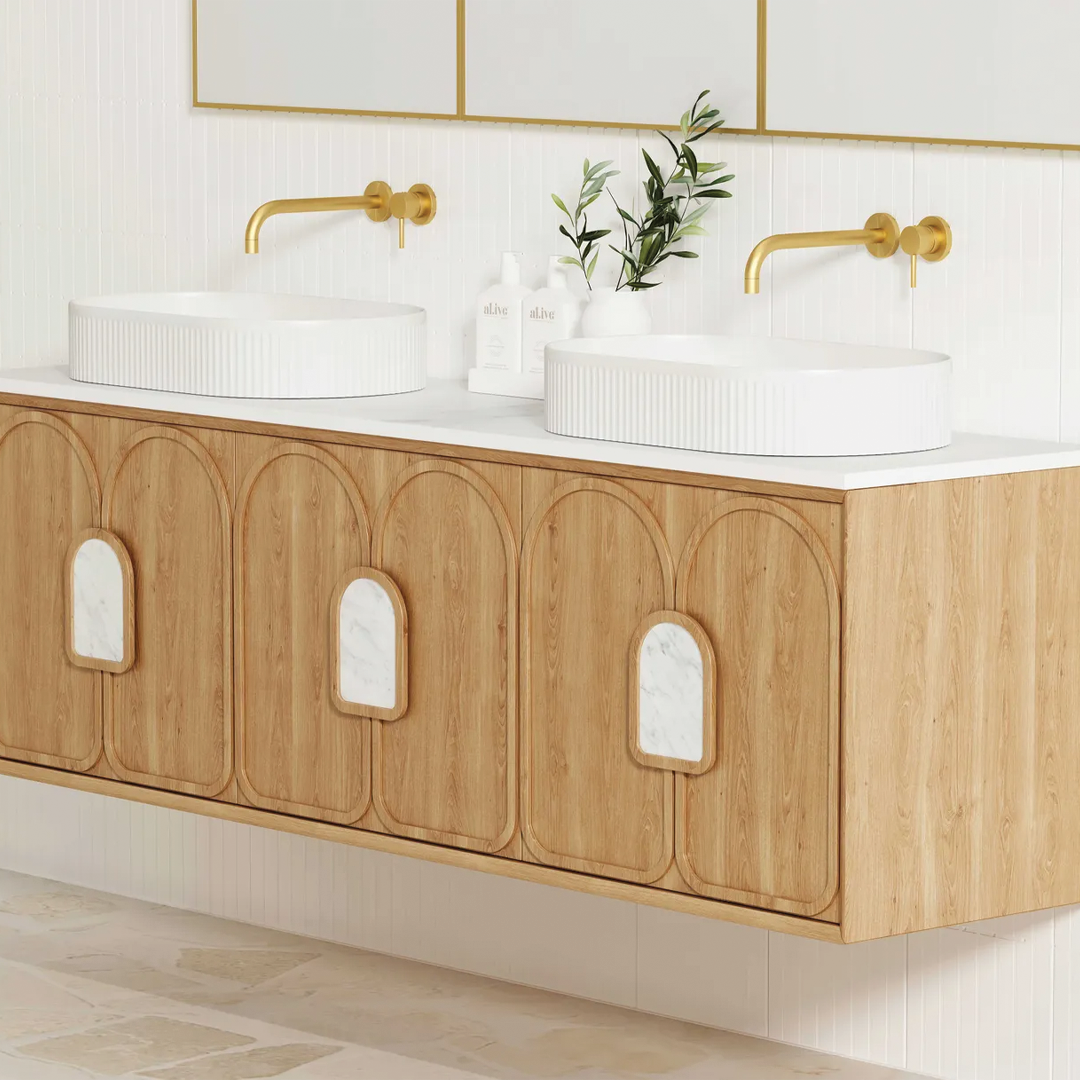 Otti - 1790wx550hx460d Laguna 1800mm Natural Oak Wall Hung Vanity (Cabinet Only)