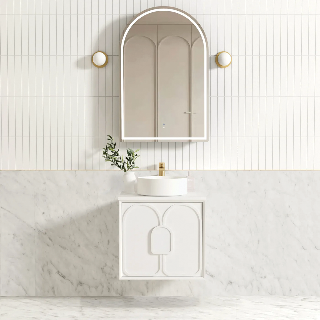 Otti - 590wx550hx460d Laguna Matt White Mark II 600mm Wall Hung Vanity (Cabinet Only)