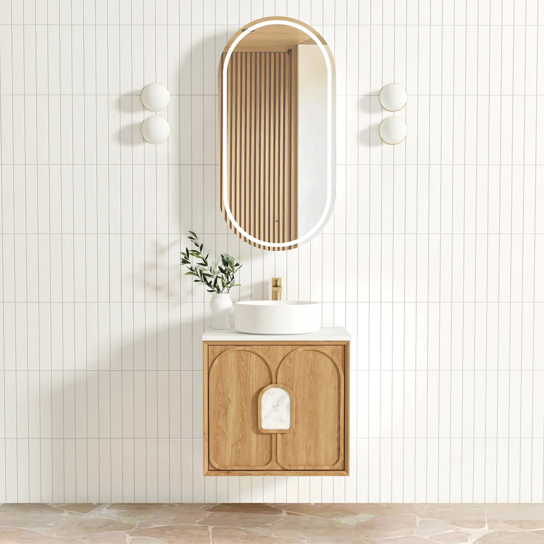 Otti - 590wx550hx460d Laguna Natural Oak Mark II 600mm Wall Hung Vanity (Cabinet Only)
