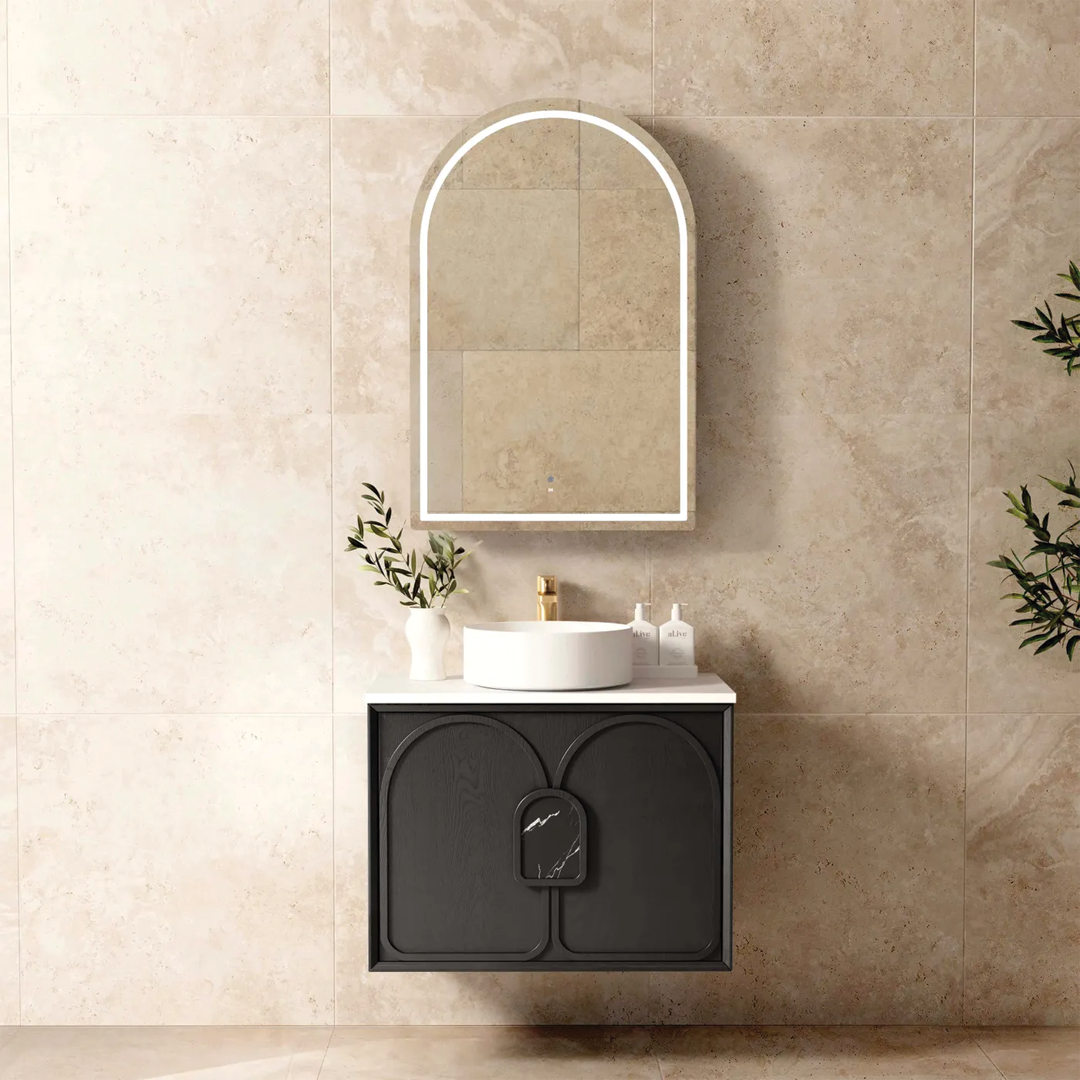 Otti - 740wx550hx460d Laguna 750mm Black Oak Mark II Wall Hung Vanity (Cabinet Only)