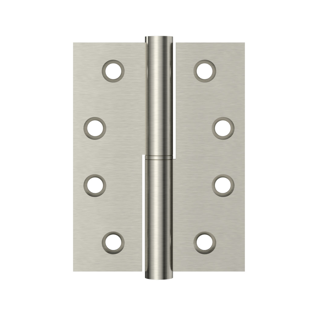 Lift off door hinge - left side - PVD Brushed Nickel (SKU: MDH-H2L-PVDBN) by Meir