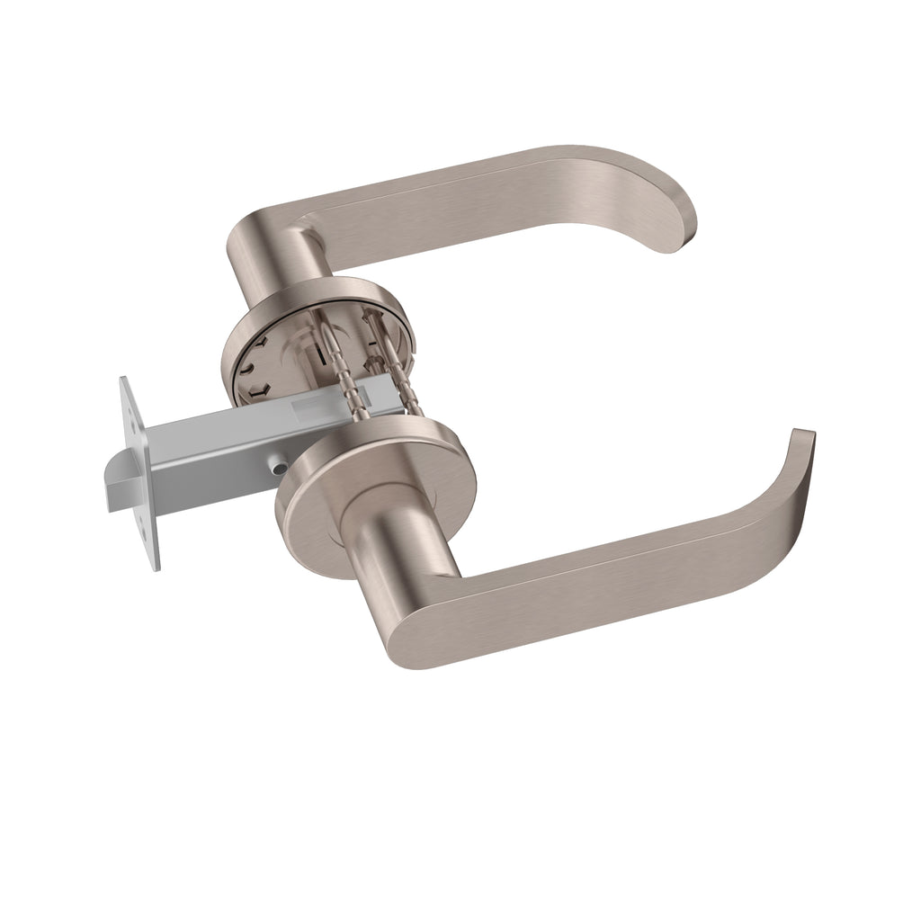 Curvaé Return Lever Door Handle - passage - PVD Champagne (SKU: MDH4-PA-CH) by Meir