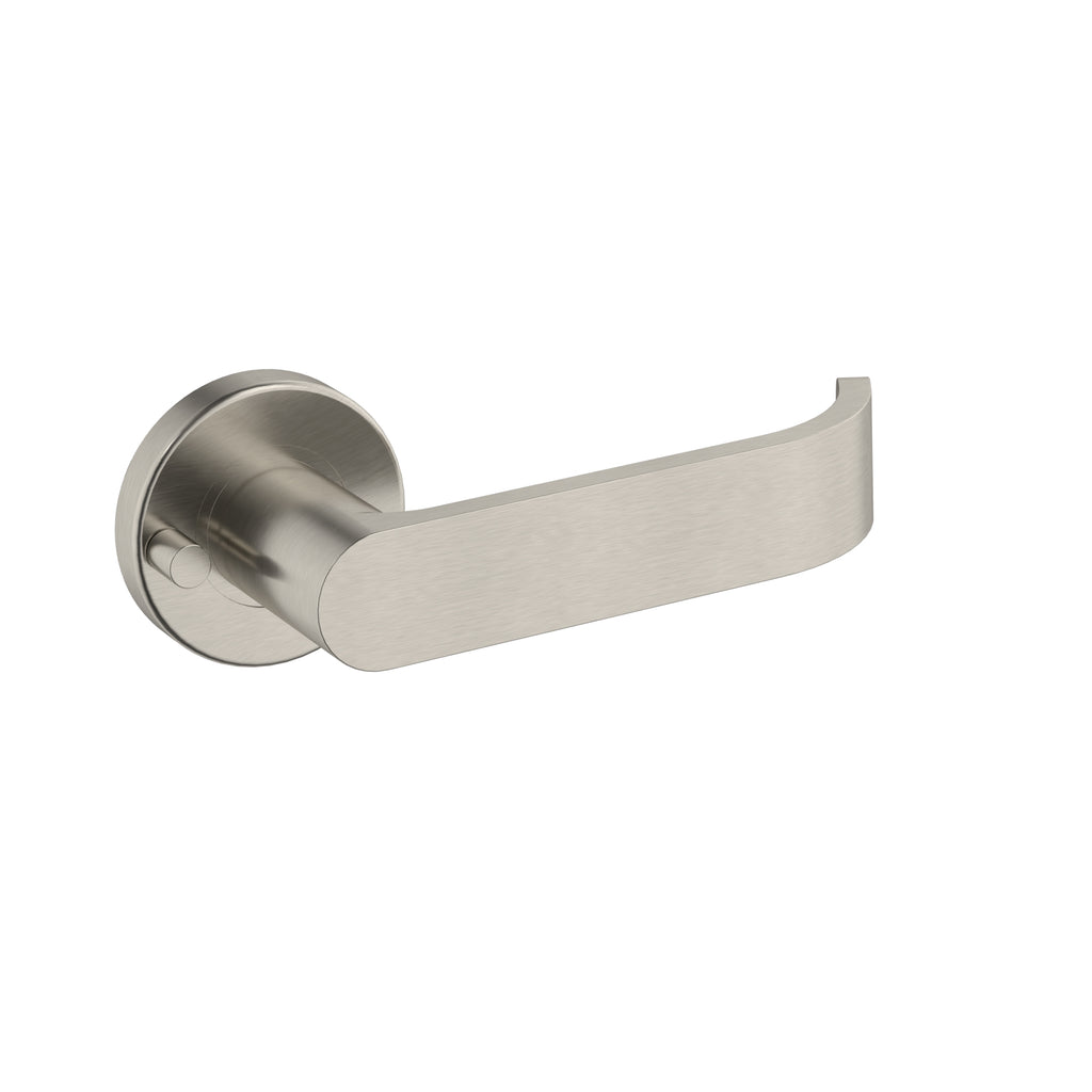 Curvaé Return Lever Door Handle - privacy - PVD Brushed Nickel (SKU: MDH4-PR-PVDBN) by Meir
