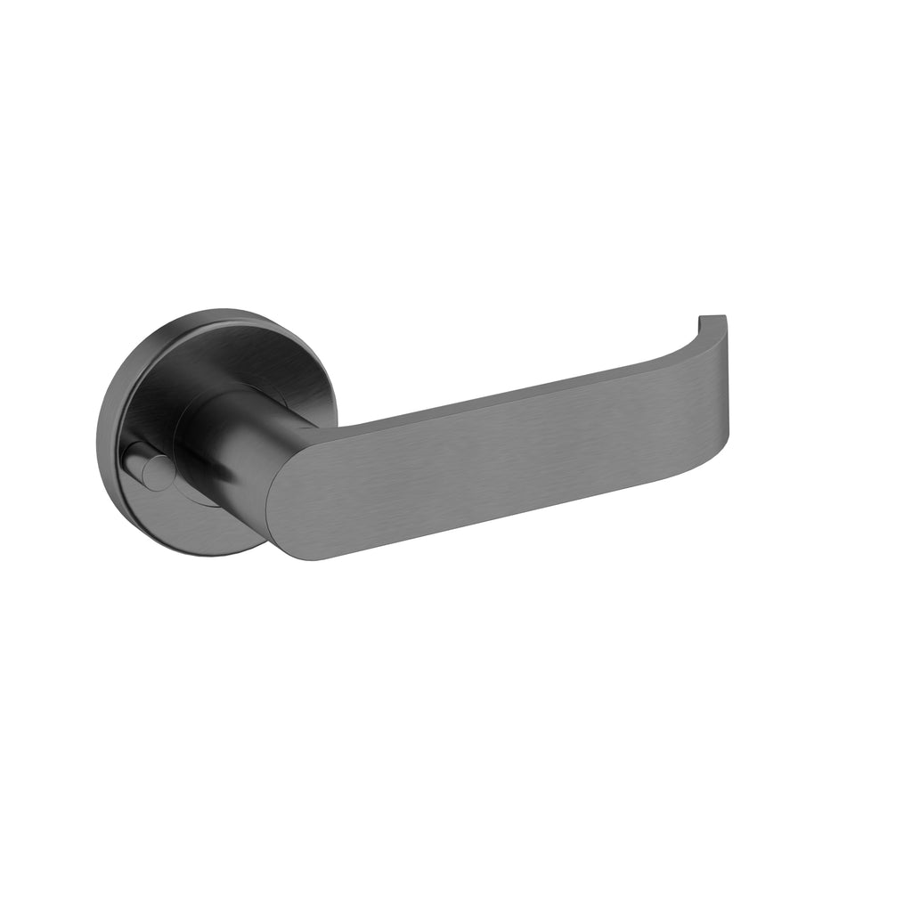 Curvaé Return Lever Door Handle - privacy - PVD Shadow (SKU: MDH4-PR-PVDGM) by Meir