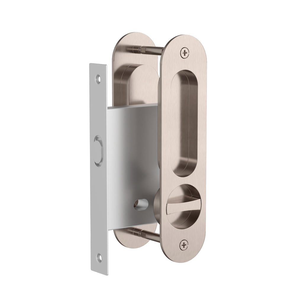 Curvaé Oval Flush Pull - privacy - PVD Champagne (SKU: MDH6-PR-CH) by Meir