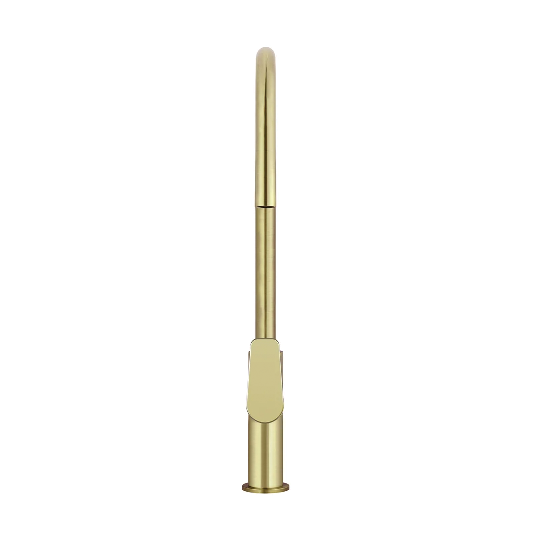Elite Design Studio - Meir Round Piccola Paddle Handle Pull Out Kitchen Mixer Tap Tiger Bronze
