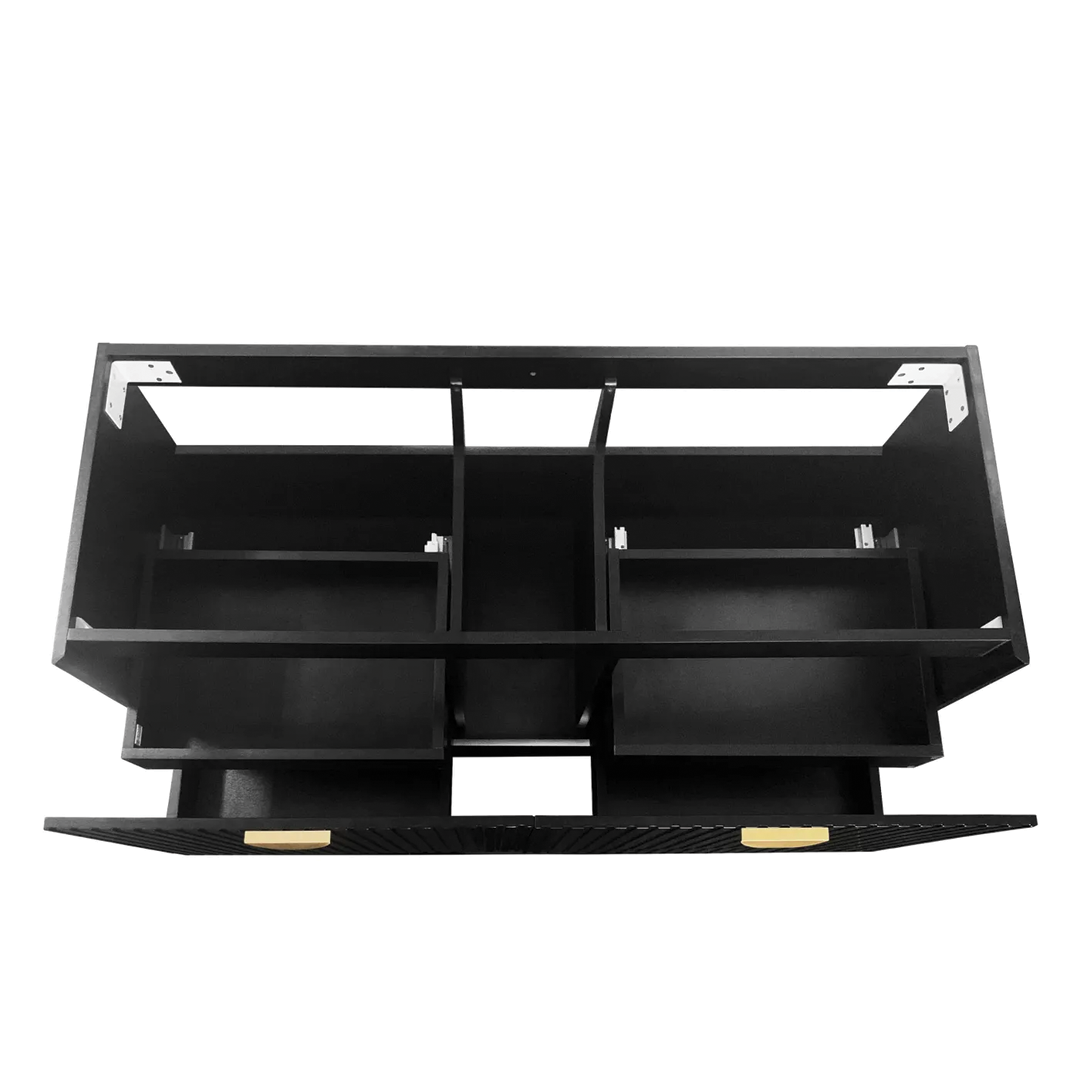 Otti - 1200wx550hx460d Marlo Matt Black 1200mm Wall Hung Vanity (Cabinet Only)