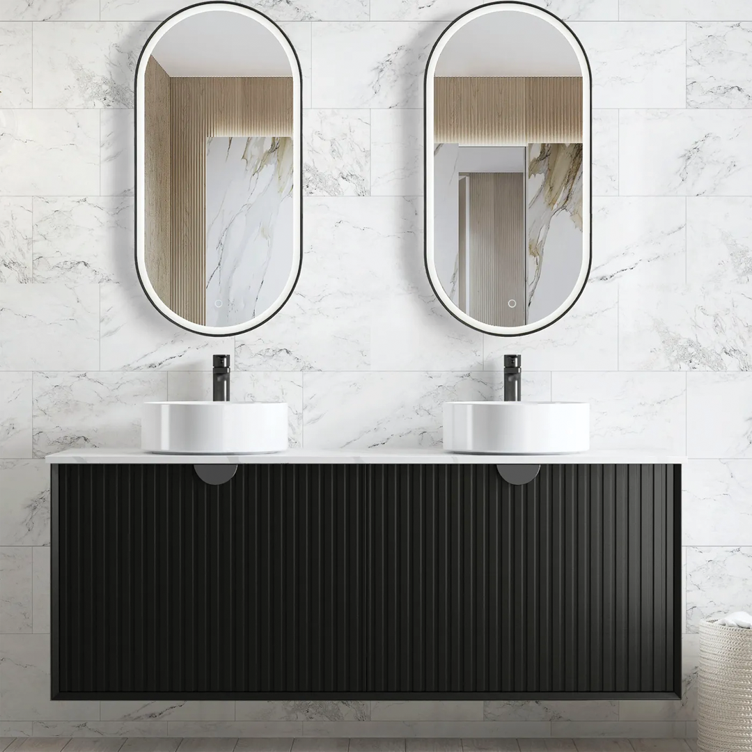 Otti - 1500wx550hx460d Marlo Matt Black 1500mm Wall Hung Vanity (Cabinet Only)