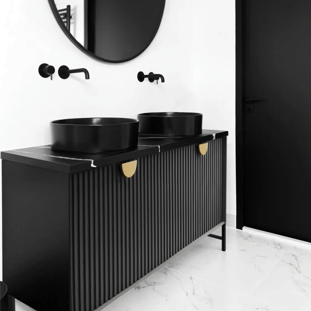 Otti - 1500wx550hx460d Marlo Matt Black 1500mm Wall Hung Vanity (Cabinet Only)